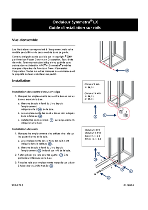 Kit de rails Symmetra LX avec extension et onduleur v.1 (manuel)