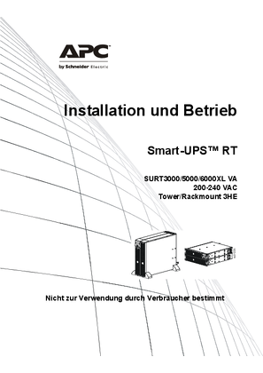 Smart-UPS On-Line SURT 3/5/6 kVA, 200-240 VAC, TWR/RM 3HE