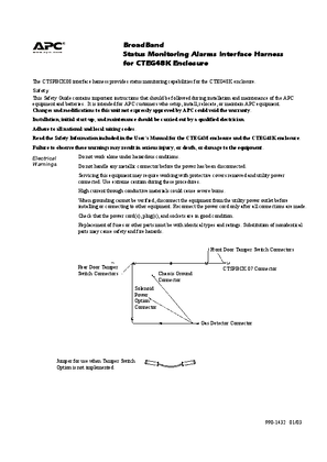 TSP/Total System Power Status Monitoring Interface Harness (Sheet)