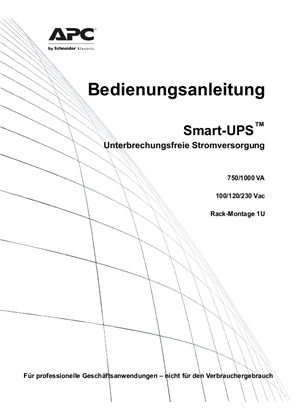 Smart-UPS SUA 750/1000 VA 100/120/230 Vac Rack-Mount1U