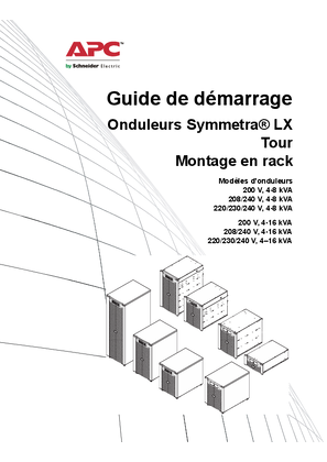Symmetra LX Operations 200-240 V v.1 (Manual)