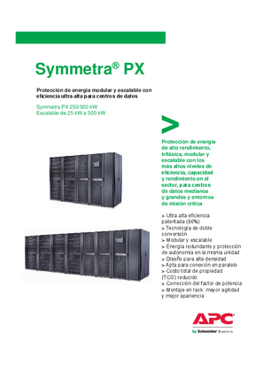 Symmetra PX 250/500kW World Wide Brochure