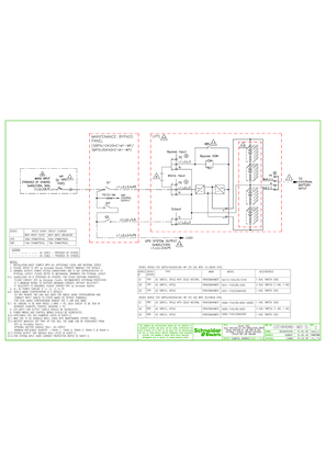 G35T10K40HNB-1MOD-SD - Galaxy3500 10-40kVA 400V 1Mod Without Batteries System One Line Diagram
