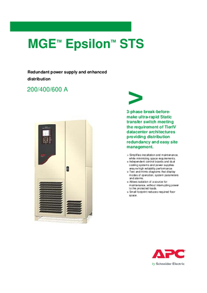 Brochure for MGE Epsilon STS (NAM)