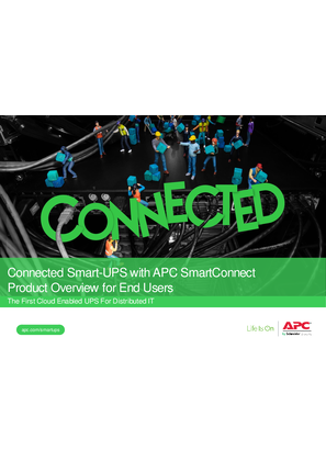 Connected Smart-UPS Product Overview End User Europe