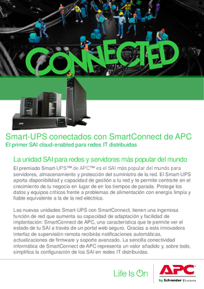 Smart-UPS conectados con SmartConnect de APC