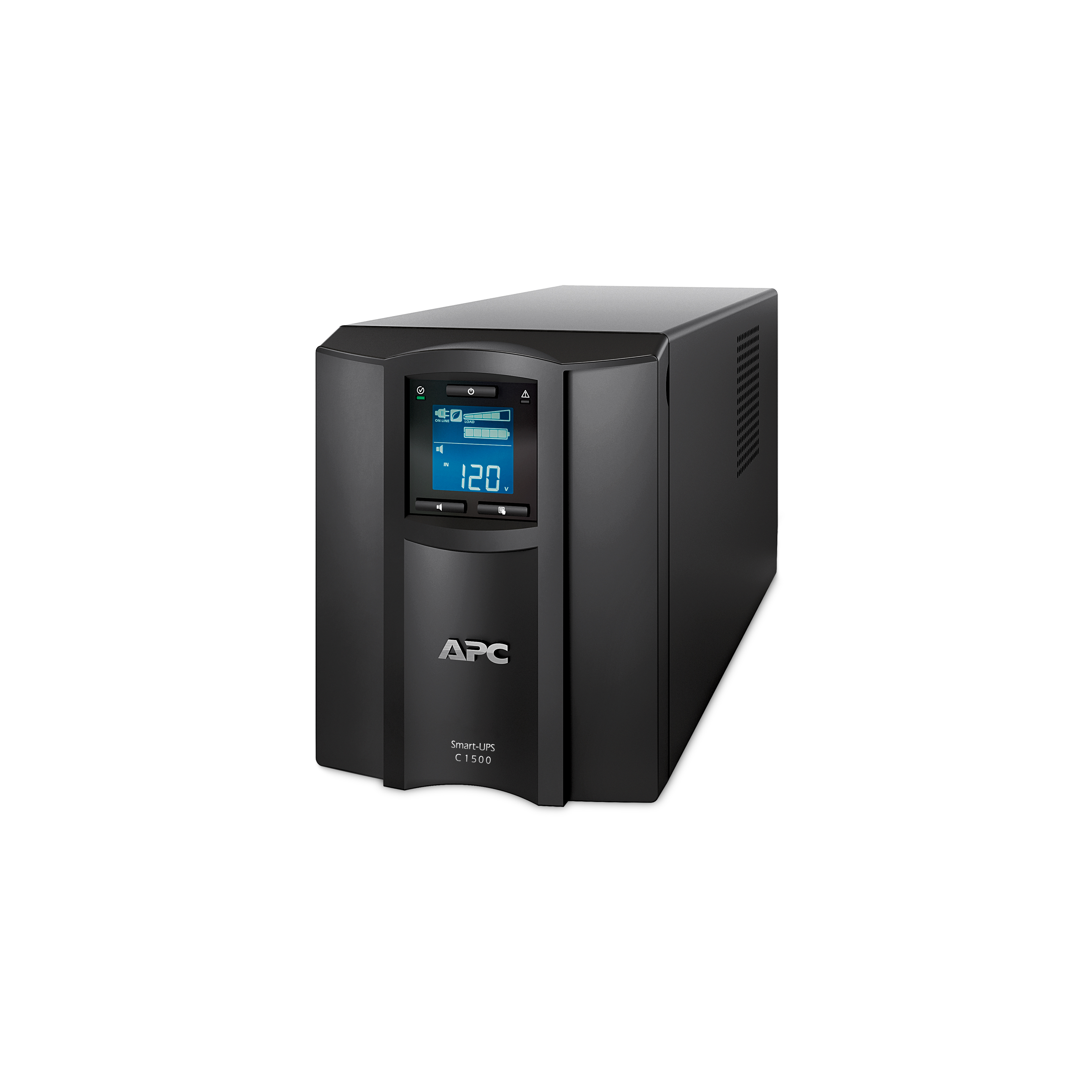 APC Smart-UPS C, Line Interactive, 1440VA, Tower, 120V, 8x NEMA 5-15R outlets, SmartConnect port, USB and Serial communication, AVR, Graphic LCD