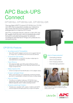 APC Back-UPS Connect Brochure for CP12010LI, CP12010LI-GR, CP12010LI-UK