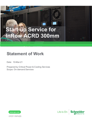 Start-up Service for InRow ACRD 300mm