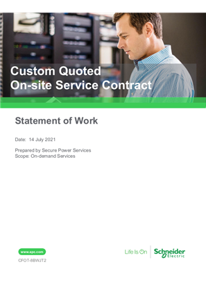 Custom Quoted On-site Service Contract
