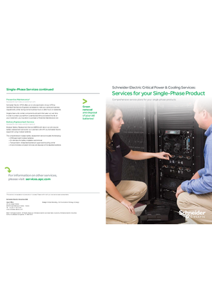 Services for your Single Phase UPS Product Brochure