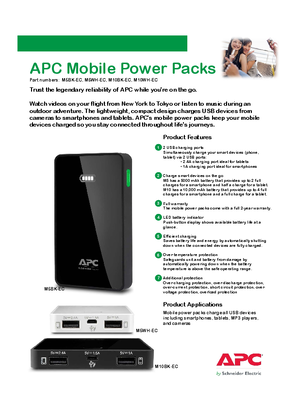Mobile Power Pack Specification Sheet (Europe, CIS, Middle East, Africa)