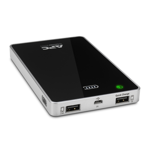 APC Mobile Power Pack, 12000 mAh Li-polymer, Quick Charge 2.0, Black