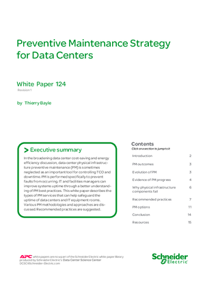 Preventive Maintenance Strategy for Data Centers