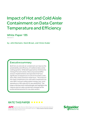 Impact of Hot and Cold Aisle Containment on Data Center Temperature and Efficiency