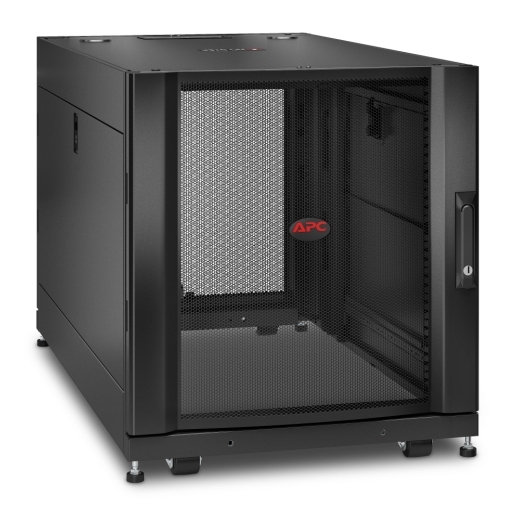 Armadio rack per server APC NetShelter SX 12U, 600×1070 mm, con pannelli laterali, nero