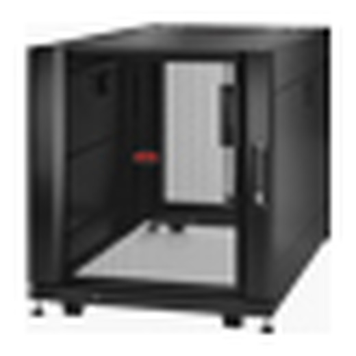 Armadio rack per server APC NetShelter SX 12U, 600×1070 mm, con pannelli laterali, nero, imballo antiurto