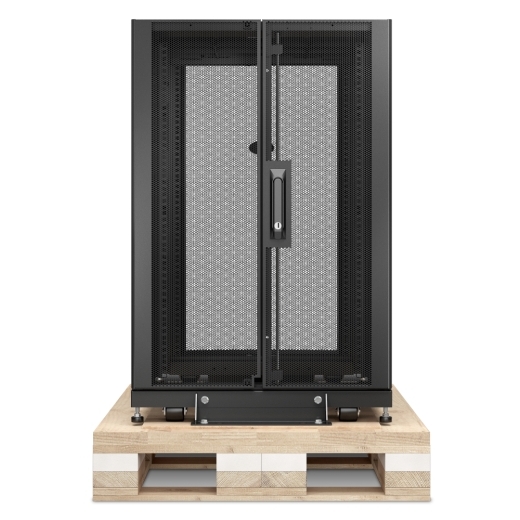 APC NetShelter SX, Server Rack Enclosure, 18U, Shock Packaging, Black, 925H x 600W x 900D mm