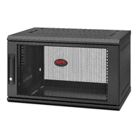 APC NetShelter 6U Wallmount Rack Enclosure Cabinet Single Hinged Switch Depth