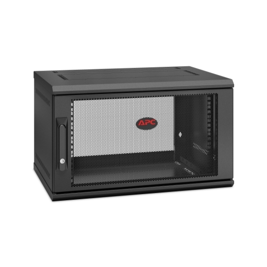 APC NetShelter 6U Wallmount Rack Enclosure Cabinet Single Hinged Switch Depth