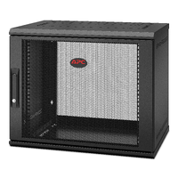APC NetShelter 9U Wallmount Rack Enclosure Cabinet Single Hinged Switch Depth