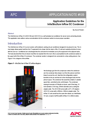 Application Guidelines for the InfraStruXure InRow SC Condenser