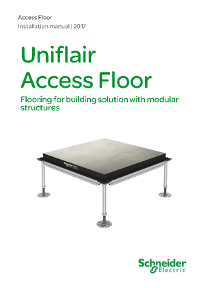 Uniflair Building Access Floor Installation Manual