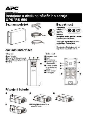Instalace a provoz jednotky Back-UPS RS 550GI