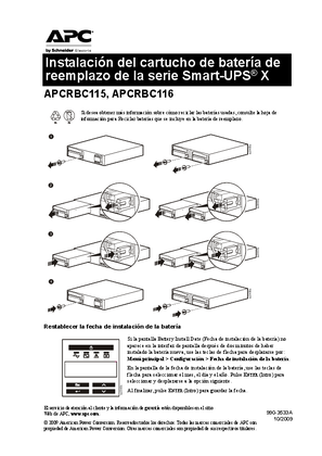 Cartucho de la batería de sustitución Smart-UPS, serie X