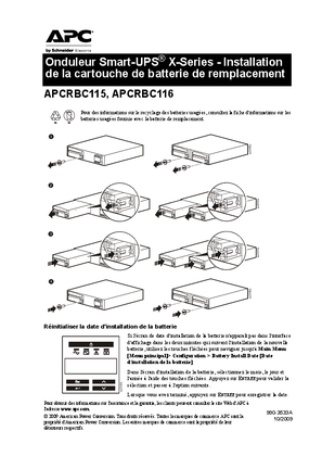 Cartouche de remplacement de la batterie de l’onduleur Smart-UPS série X