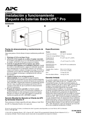 Paquete de batería externa Back-UPS BR24BPG