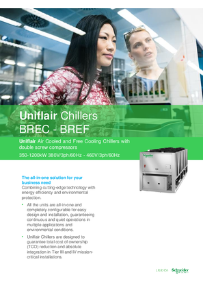 Uniflair Chillers BREC, BREF - 60Hz version - technical brochure