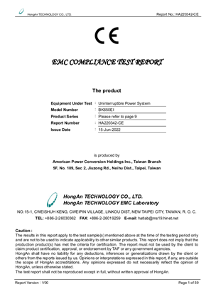 EMC per EN IEC 62040-2:2018