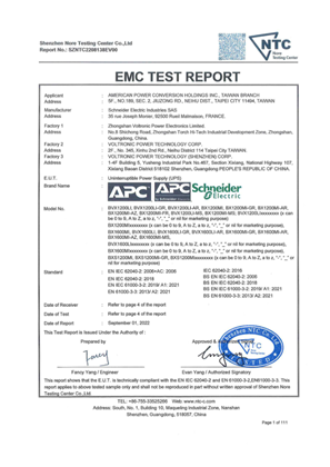 EMC Cover Page BX BVX 1200 1600 230V