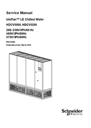Uniflair LE HDCV 60 Hz Service Manual