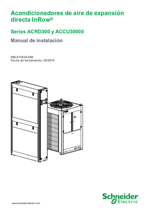 InRow DX Air Conditioners ACRD300 Series Installation Manual