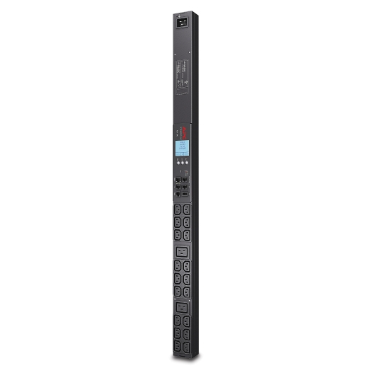 APC NetShelter Metered Rack PDU, 0U, 1PH, 3.3kW 208V 16A 	or 3.7kW 230V 16A, 18 C13 and 2 C19 outlets, C20 inlet Front Left