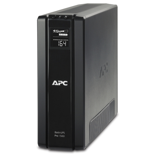 APC Back-UPS Pro, 1500VA/865W, Tower, 230V, 6x CEE 7/7 Schuko outlets, Sine Wave, AVR, LCD, User Replaceable Battery Front Left