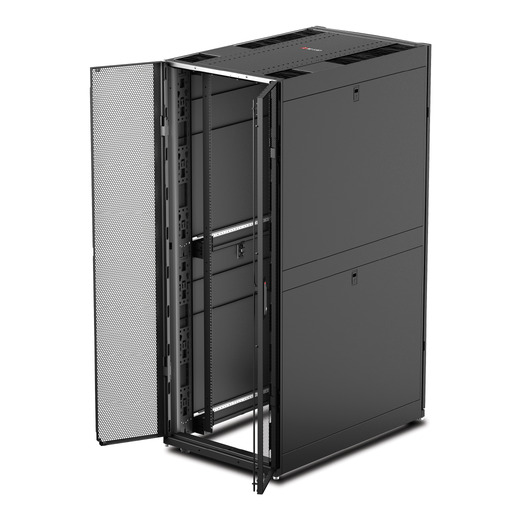 APC NetShelter SX, Networking Rack Enclosure, 42U, Black, 1991H x 750W x 1070D mm with Casters, Feet, Vertical Cable Managers, Side Panels