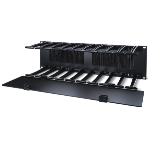 APC NetShelter Cable Management, Horizontal Cable Manager, 3U, Single Side with Cover, 482.6 x 133.35 x 165.1 mm