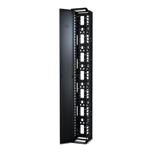 Performance, Vertical Cable Manager for 2 & 4 Post Racks, 84"H x 10"W, Single-Sided with Door