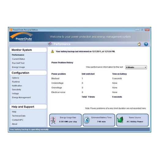 Software, PowerChute Personal Edition v3.1
