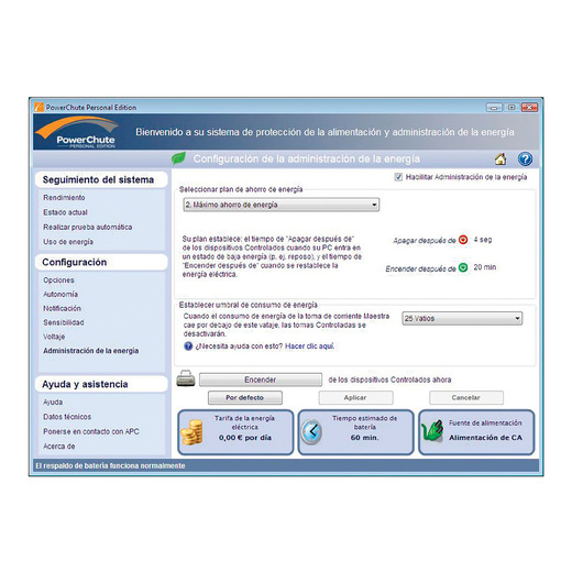 Software, PowerChute Personal Edition v3.1