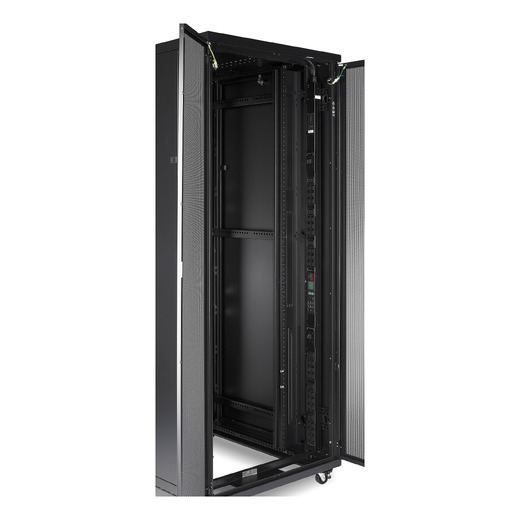 APC NetShelter SV, Server Rack Enclosure, 42U, Black, 2057H x 800W x 1060D mm with Roof, Castors, Feet, 4 Brackets, Bottom and Side Panels