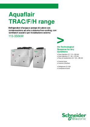 Uniflair TRAC, TRAF, TRAH technical brochure