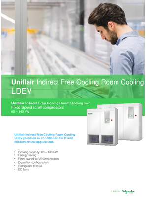Technical brochure Uniflair Room Cooling LDEV with fix speed compressors