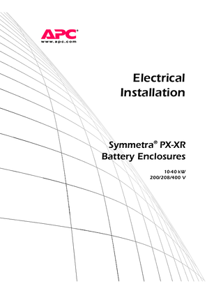 Symmetra PX-XR Battery 10-40 kW, 200 V, 208 V, 400 V