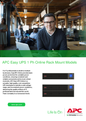 APC Easy UPS 1 Ph Online Rack Mount Models