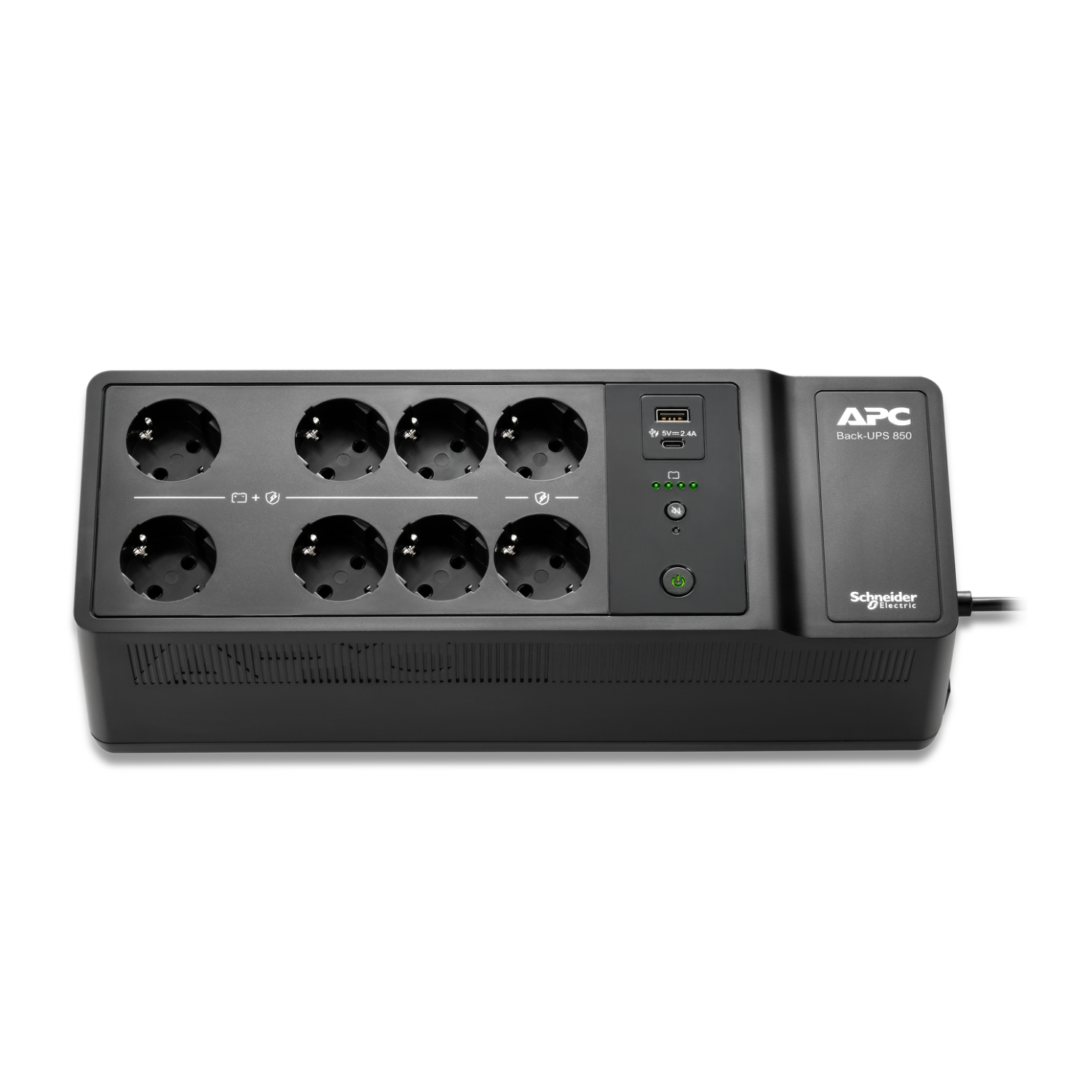 APC Back-UPS 850, Compact Tower, 850VA, 120V, AVR, LCD, 8 NEMA outlets (4  surge) - BX850M