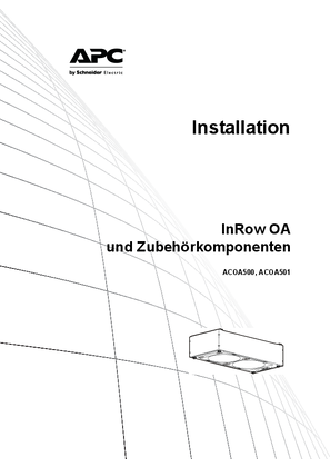 InRow® OA, Installationshandbuch
